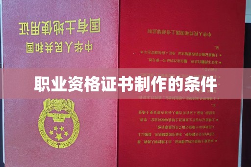 利辛职业资格证书制作的条件